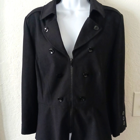 Tahari Auther S. Levine Black Blazer Jacket Size 14 - Picture 6 of 13